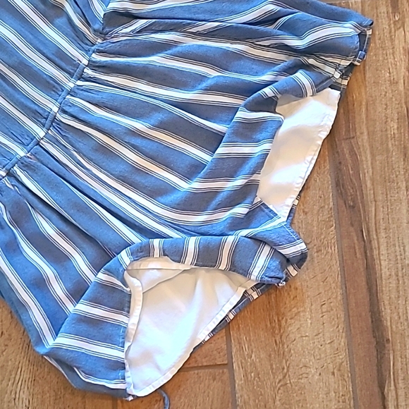Blue Wrap Romper M Hollister Short Summer - Picture 6 of 7